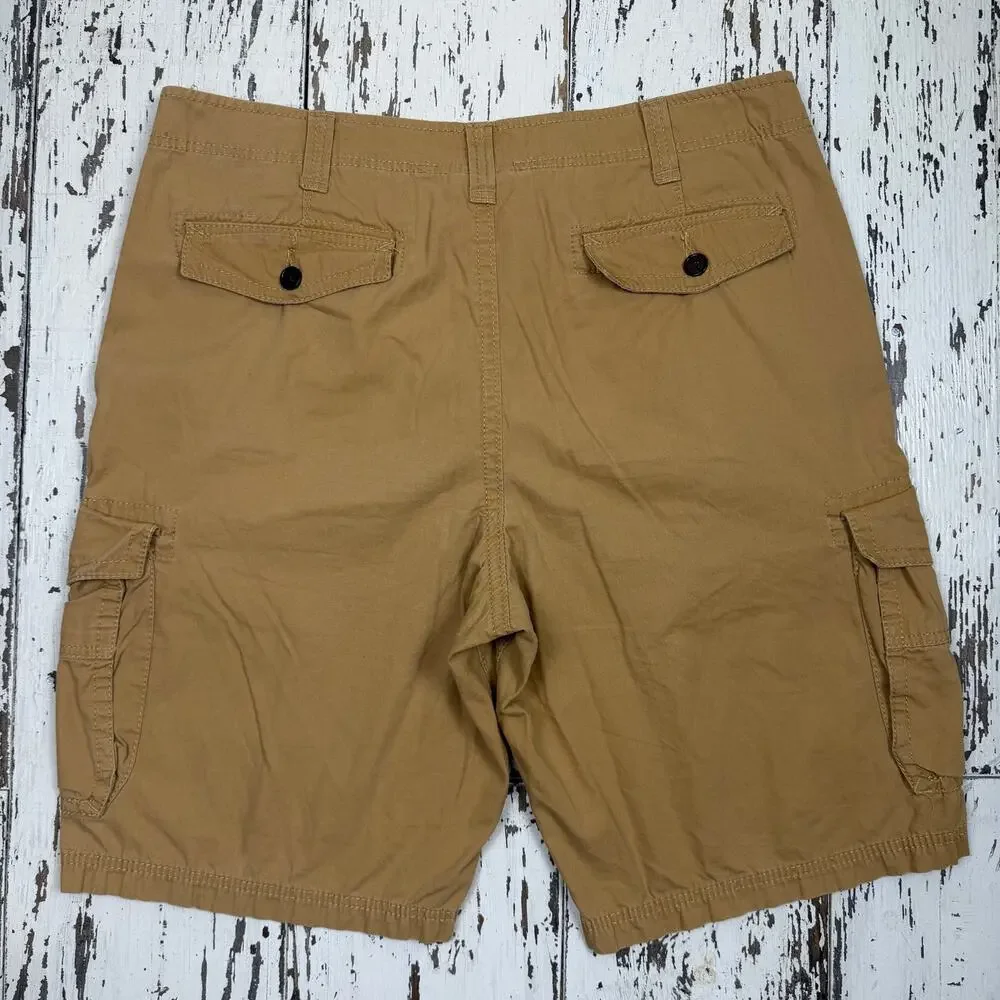 Urban pipeline cargo shorts, men’s 38 classic link light brown flat print